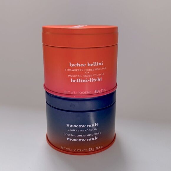 Two Davids Tea Magnetic Metal Tins - Picture 1 of 4